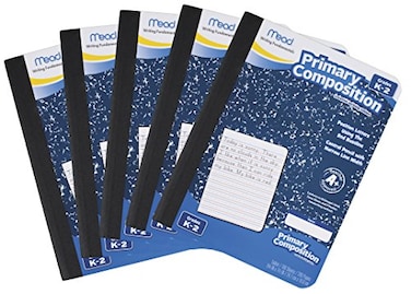 Mead Composition BooksNotebooks Primary Grades K2 Wide Ruled Paper 100 Sheets 5 Pack 72900