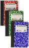 Mini Composition Book Note Pad 3 Pack in 3 different color Red Green Blue