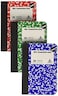 Mini Composition Book Note Pad 3 Pack in 3 different color Red Green Blue