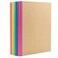 PAPERAGE 6Pack Composition Notebook Journals 120 Pages Kraft Cover with Rainbow Spines College Ruled Lined Paper Small Size 8 in x 575 in for Home Office or School Supplies