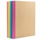 PAPERAGE 6Pack Composition Notebook Journals 120 Pages Kraft Cover with Rainbow Spines College Ruled Lined Paper Small Size 8 in x 575 in for Home Office or School Supplies