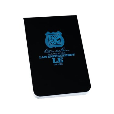Rite in the Rain AllWeather Law Enforcement Notebook 325 x 5 Black Cover Legal Pattern No 1023