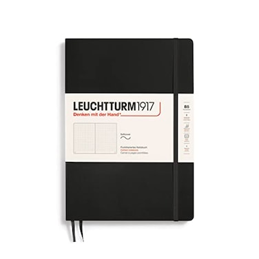 LEUCHTTURM1917 Notebook Softcover Composition B5123 Numbered Pages for Writing and Journaling Dotted Black