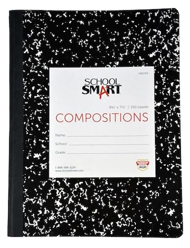 School Smart Hard Cover Ruled Composition Book 150 Sheets 934 x 712 Inches 086769