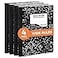 Emraw Marble Composition Notebook Wide Ruled Black and White Composition Books 100 Sheets 4 Pack By Enday
