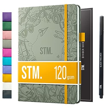 Scribbles That Bullet Dotted Journal Dot Grid Notebook A5 Daily Journaling Notebooks for Personal Writing Work Women 120gsm Thick Paper Hard cover Lay Flat Binding 5x7 Journals Cuaderno Libretas de ap