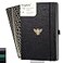 Dingbats* Notebooks Dingbats Pro Dotted Large B5 Notebook Black Textile Cover ThreadBound Writing Journal for Work Travel Pocket Elastic Closure Bookmark