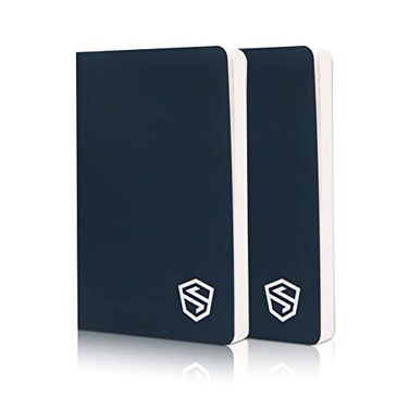 SHIELDFOLIO Stonebook Worlds Most Secure Crypto Password Notebook Seed Phrase and Private Key Cold Storage method Premium WaterResistant Paper 55 x 35 Pack of 2