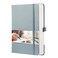 EMSHOI Dotted Notebook 256 Pages A5 Dotted Grid Journal Notebook120gsm Thick Paper16 Perforated Pages Smooth PU Leather Inner Pocket575 838GrayBlue