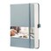 EMSHOI Dotted Notebook 256 Pages A5 Dotted Grid Journal Notebook120gsm Thick Paper16 Perforated Pages Smooth PU Leather Inner Pocket575 838GrayBlue