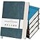 OFFIGIFT 5 Pack Bullet Dotted Journal Notebook 312 Numbered Pages Dot Grid Notebooks Bulk 100gsm No Bleed Paper Hardcover Leather Journal Dot Journal Notebook Set for Women Men School Office A5 Multic