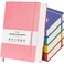 OFFIGIFT 5 Pack Lined Notebook Journal for Women 312 Numbered Pages Thick Notebooks Bulk 100gsm No Bleed Paper Hardcover Leather Journal College Ruled Notebook Set for Work Writing Travel A5 Multicolo