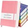 OFFIGIFT 5 Pack Lined Notebook Journal for Women 312 Numbered Pages Thick Notebooks Bulk 100gsm No Bleed Paper Hardcover Leather Journal College Ruled Notebook Set for Work Writing Travel A5 Multicolo