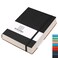 AHGXG 8511 Notebook College Ruled Large A4 Notebook Lined Journal 320 Pages Thick Journal for Writing 100gsm Thick Paper Leather Softcover for Work School Black
