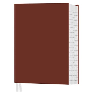 Amanple Notebook Journal Dotted Journal 85 x 11 400 Pages Dot Grid Notebook No Bleed Thick Paper Leather Journal for Bullet Journaling Work School Notes 125pcs Sticky Tabs Inner Pocket Brown