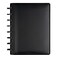 TUL Custom NoteTaking System Discbound Notebook Junior Size Leather Cover Black