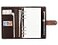 Fasjosma Leather Writing Journal Notebook Refillable A6 Personal Size Travelers Notebook with Pockets 6 Ring Binder Planner Notebook with Pen HolderBROWN