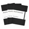 PAPERAGE Lined Journal Notebook 3 Pack Black 160 Pages Medium 56 in x 8 in 100 GSM Thick Paper Hardcover Journaling Notebook for Work School Note Taking