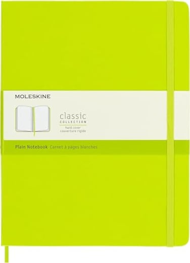 Moleskine Classic Notebook Extra Large Plain Lemon Green Hard Cover 75 x 975