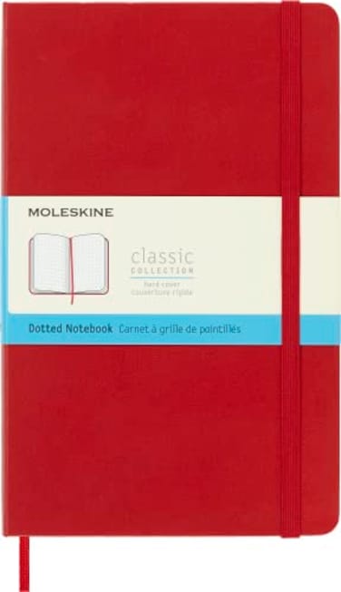 Moleskine Classic Notebook Large Dotted Red Scarlet Hard Cover 5 x 825