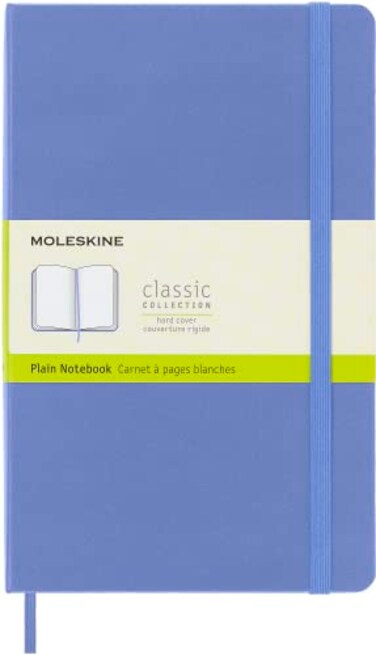 Moleskine Classic Notebook Large Plain Hydrangea Blue Hard Cover 5 x 825