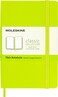 Moleskine Classic Notebook Pocket Plain Lemon Green Hard Cover 35 x 55