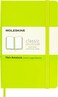 Moleskine Classic Notebook Pocket Plain Lemon Green Hard Cover 35 x 55