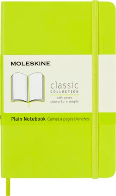 Moleskine Classic Notebook Soft Cover Pocket 35 x 55 PlainBlank Lemon Green 192 Pages