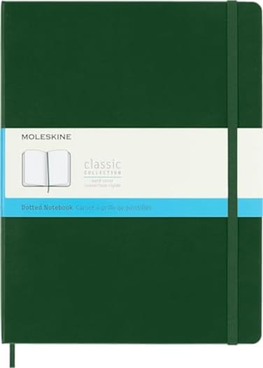 Moleskine Notebook Extra Large Dotted Myrtle Green Hard Cover 75 x 975
