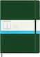 Moleskine Notebook Extra Large Dotted Myrtle Green Hard Cover 75 x 975