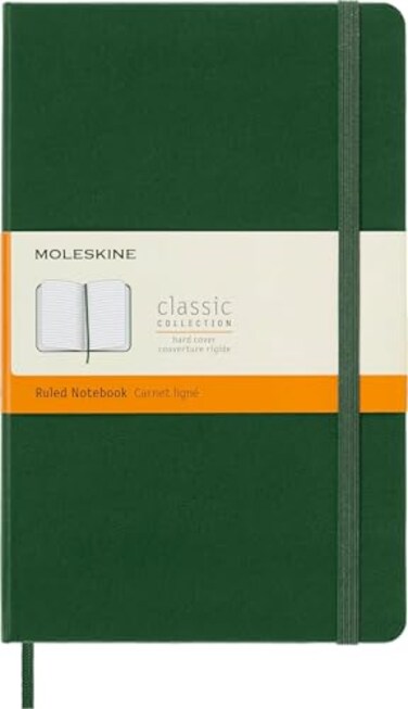 Moleskine Notebook Large Ruled Myrtle Green Hard 5 x 825