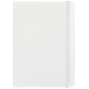 JAM Paper JAM PAPER Hardcover Notebook with Elastic Band Medium Journal 5 x 7 White 100 Lined Sheets Sold Individually