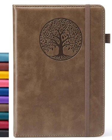 BIYUNRO Lined Journal Notebook for Women Men Hardcover Leather Journals for Writing Diary Note Taking Work Travel A5