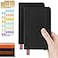 MicroSpark Pocket Dotted Notebook 2Pack Dot Grid Notebook Dotted Journal with Stickers 35 x 55 Hardcover Small Mini A6 size 160 Pages 100 gsm Thick Paper Black