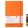 Deziliao Hardcover Notebook Journal 160 Pages Lined Journal Notebooks for Work 100Gsm Premium Thick Paper with Pocket Medium 57x84 Orange Ruled