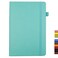 Deziliao Lined Journal Notebooks with Pen Loop Hardcover Notebook Journal for Work 100Gsm Premium Thick Paper with Inner Pocket Medium 57x84 Cyan Ruled