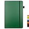 Deziliao Lined Journal Notebooks with Pen Loop Hardcover Notebook Journal for Work 100Gsm Premium Thick Paper with Inner Pocket Medium 57x84 DarkGreen Ruled