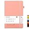 Deziliao Lined Journal Notebooks with Pen Loop Hardcover Notebook Journal for Work 100Gsm Premium Thick Paper with Inner Pocket Medium 57x84 Pink Ruled 1 Pack