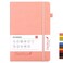 Deziliao Lined Journal Notebooks with Pen Loop Hardcover Notebook Journal for Work 100Gsm Premium Thick Paper with Inner Pocket Medium 57x84 Pink Ruled 1 Pack