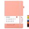 Deziliao Lined Journal Notebooks with Pen Loop Hardcover Notebook Journal for Work 100Gsm Premium Thick Paper with Inner Pocket Medium 57x84 Pink Ruled 1 Pack