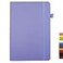 Deziliao Lined Journal Notebooks with Pen Loop Hardcover Notebook Journal for Work 100Gsm Premium Thick Paper with Inner Pocket Medium 57x84 Purple Ruled