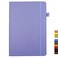 Deziliao Lined Journal Notebooks with Pen Loop Hardcover Notebook Journal for Work 100Gsm Premium Thick Paper with Inner Pocket Medium 57x84 Purple Ruled