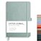 RETTACY Dotted Journal Notebook 192 Pages A5 Medium Size 57 x 83 Leather Hardcover 100 GSM Thick Paper for Journaling Planning Tracking Bluegray