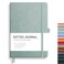 RETTACY Dotted Journal Notebook 192 Pages A5 Medium Size 57 x 83 Leather Hardcover 100 GSM Thick Paper for Journaling Planning Tracking Bluegray