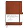 RETTACY Dotted Journal Notebook 192 Pages A5 Medium Size 57 x 83 Leather Hardcover 100 GSM Thick Paper for Journaling Planning Tracking Brown