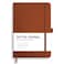 RETTACY Dotted Journal Notebook 192 Pages A5 Medium Size 57 x 83 Leather Hardcover 100 GSM Thick Paper for Journaling Planning Tracking Brown