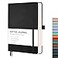 RETTACY Dotted Journal Notebook 256 Pages A5 Medium Size 57 83 Leather Hardcover 120 GSM Thick Paper for Journaling Planning Tracking Black