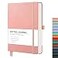RETTACY Dotted Journal Notebook 256 Pages A5 Medium Size 57 83 Leather Hardcover 120 GSM Thick Paper for Journaling Planning Tracking Pink