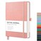 RETTACY Dotted Journal Notebook 256 Pages A5 Medium Size 57 83 Leather Hardcover 120 GSM Thick Paper for Journaling Planning Tracking Pink
