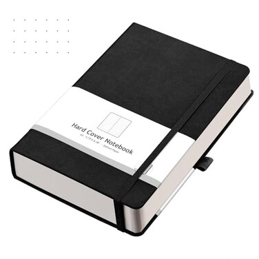 AHGXG Dotted Journal 320 Numbered Pages Dot Grid Notebook A5 Thick Journal 100gsm Thick Dotted Paper Leather HardcoverInner Pocket 575 838